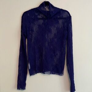Free People dull lace long sleeve top